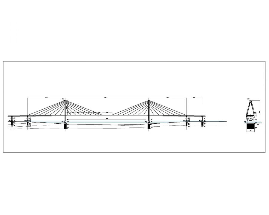 Cable Stayed Bridges Autocad Drawings Cad Models Dwg File | Images and ...