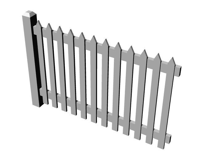 Simple wooden designed fencing 3d model .3dm format | Thousands of free ...