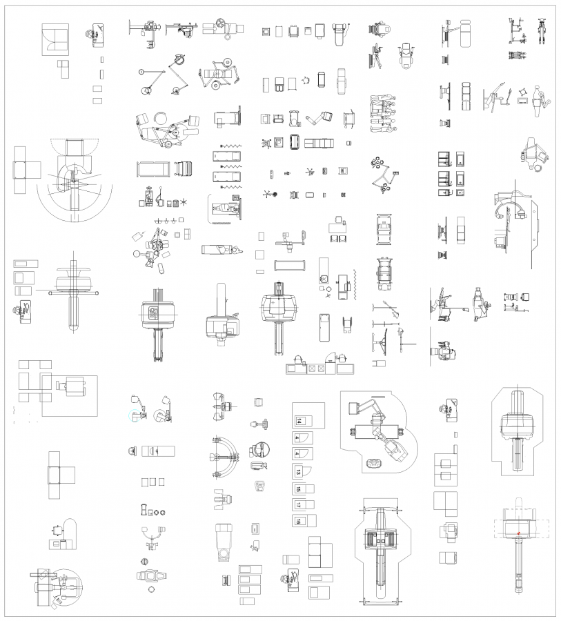 Mobiliario hospitalario colección CAD bloques dwg | Thousands of free  AutoCAD drawings