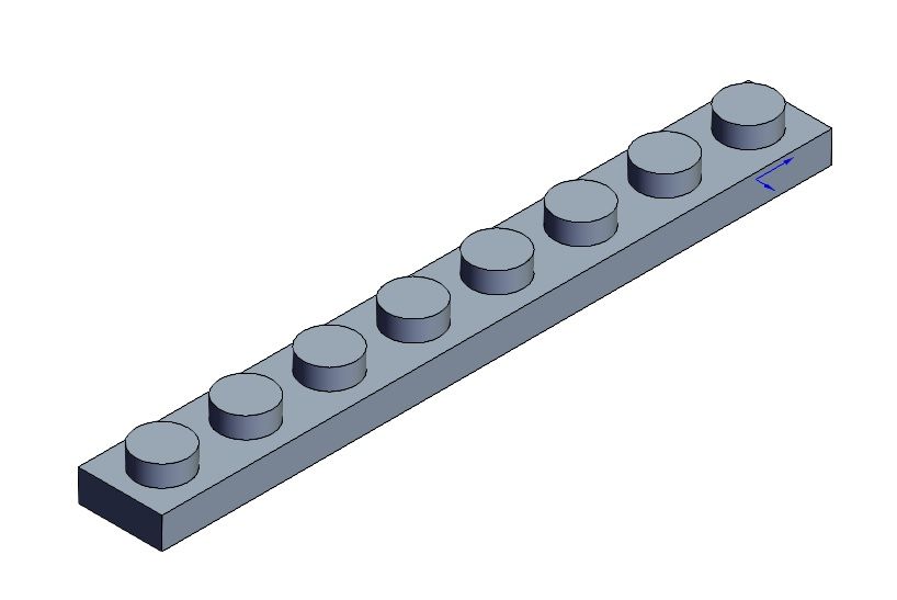Lego Brick-015 Solidworks model Thousands of free AutoCAD drawings