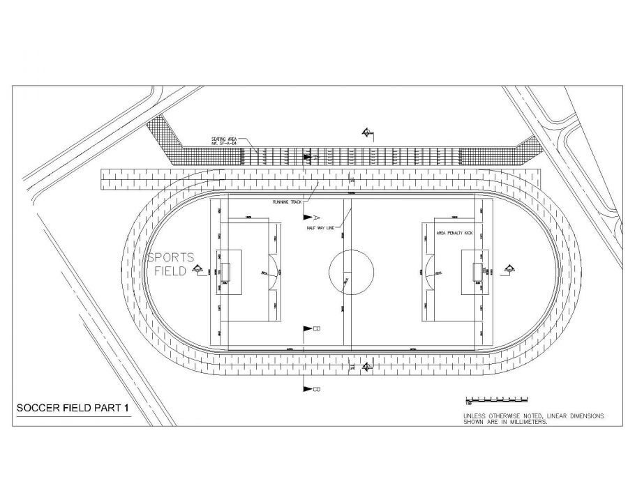 Figura 2d pessoas jogando futebol em AutoCAD, CAD (25.34 KB)