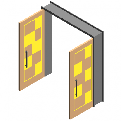 Swing door-wooden door-double leaf revit family | Thousands of free CAD