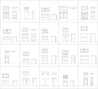 Basin vanity units CAD blocks dwg CADblocksfree Thousands of free