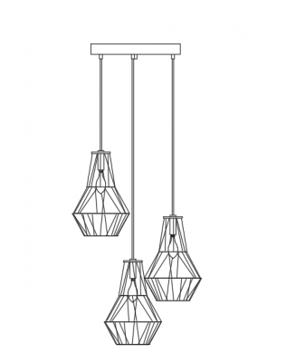 chandelier with a modern look 2d model .dwg format Thousands of free