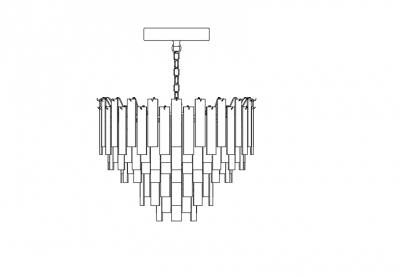 modern aesthetic desigend Chandelier 2d model .dwg fromat Thousands