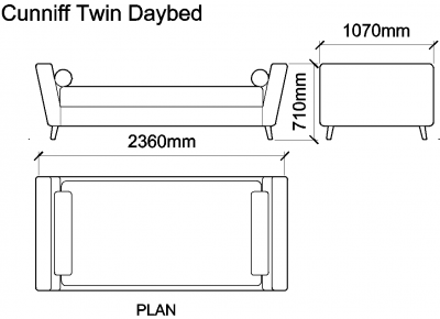 AutoCAD download Cuniff Twin Daybed DWG Drawing Thousands of free CAD