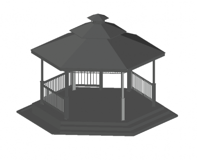 Modern design Landscape Gazebo AutoCAD 3d model .dwg Thousands of