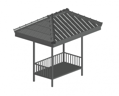 Medium sized Landscape Gazebo AutoCAD 3d model .dwg Thousands of free