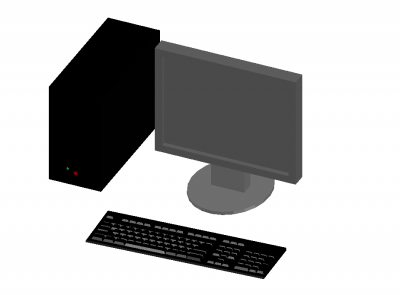 simple designed computer 3d model .dwg format | Thousands of free CAD ...