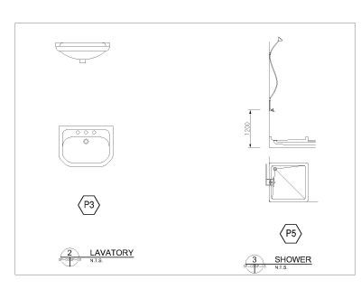 Lavatory & Shower .dwg Thousands of free CAD blocks