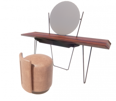 Makeup table with mirror and chair revit family Thousands of free
