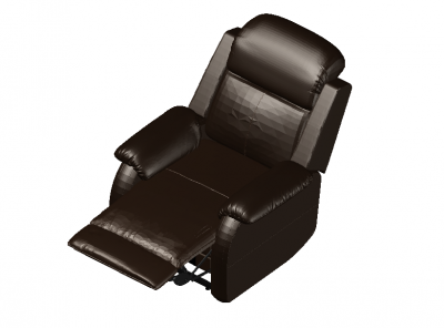 Simple looking designed recliner chair 3d model .dwg format Thousands