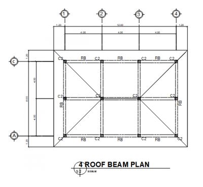 AutoCAD download Roof Beam Plan DWG Drawing Thousands of free AutoCAD