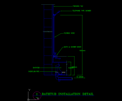 BATHTUB INSTALLATION DETAIL CAD FILE Thousands of free CAD blocks