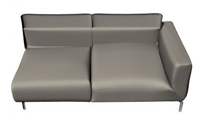 Small simple designed waiting area sofa sitting 3d model .3dm format