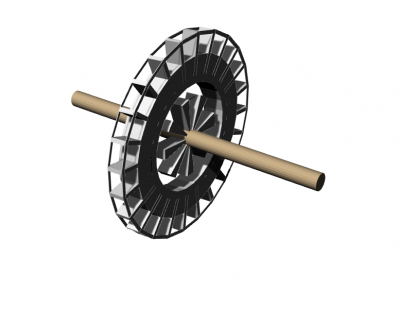 Modern large designed water wheel rhino model .3dm Thousands of free