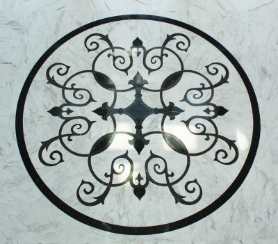 waterjet marble floor design 