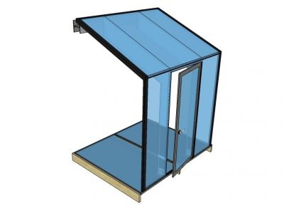 Architectural Glass Box Sketchup model 