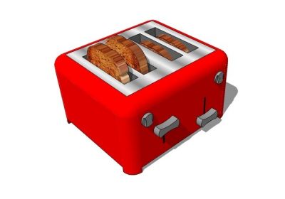 Toaster 4 Scheiben schneiden SketchUp-Modell