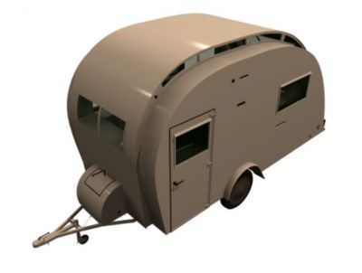 Retro Caravan 3ds max Modell