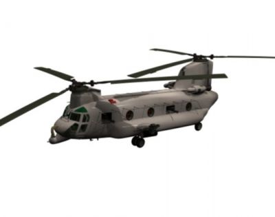 奇努克直升机的3ds Max模型