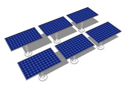 Solar Panel Granja modelo de SketchUp