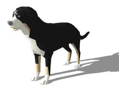 Собака 3D модель SketchUp