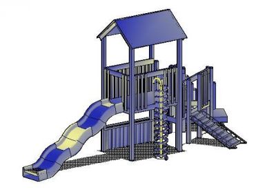 Playground Design 01 3d dwg model 