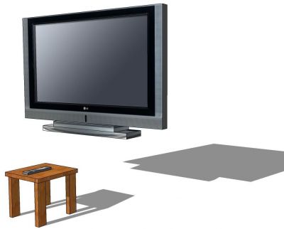 LG LED Television 35 sketchup model