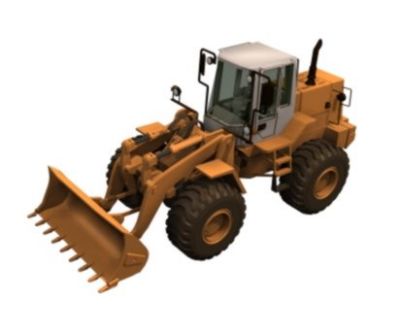 Tractor cavador 3ds max modelo