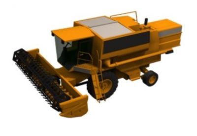 Зерноуборочный комбайн 3ds Max модель