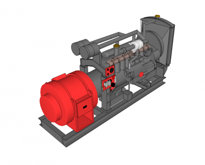 Generator Set with Plinth sketchup model 