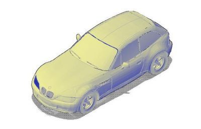 modelo BMW Z3 Coupe CAD en 3D