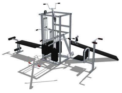 Modelo de esboço da máquina de ginástica universal Five Stack
