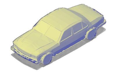 Jaguar XJ40 3D dwg model