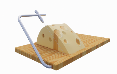 piece of cheese on chop block revit family