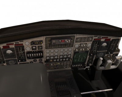 Аэроплан Из кабины экипажа 3ds Max модели