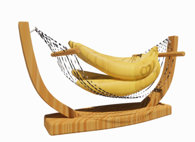 Banana wooden basket revit family