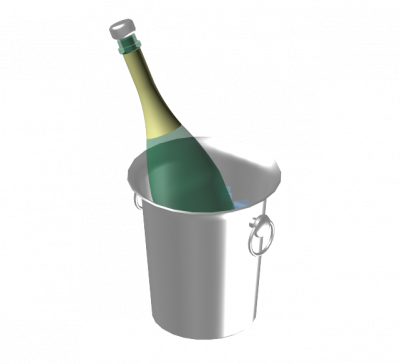 Champagne dans le modèle Bucket Max