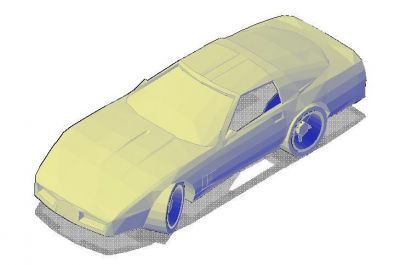 Corvette 3d dwg 