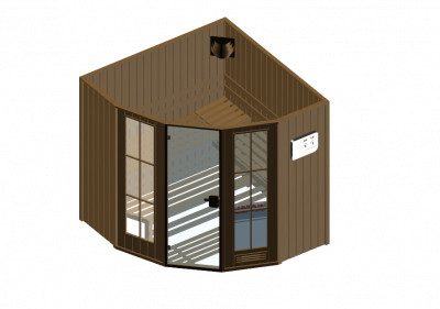 Design da sauna modelo 3DS Max