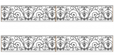 Griglia ornamentale per balcone