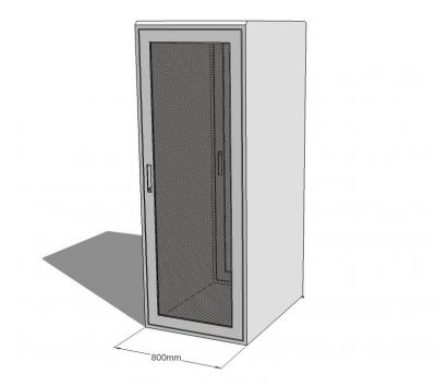 800mm Data Server cabinet sketchup model 