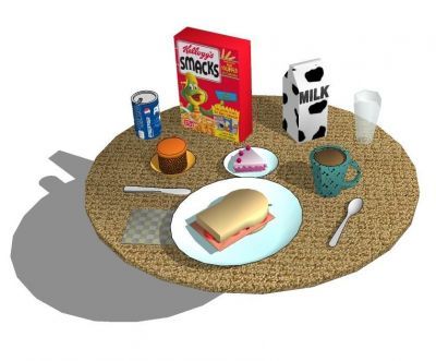 Beim Frühstück SketchUp-Modell