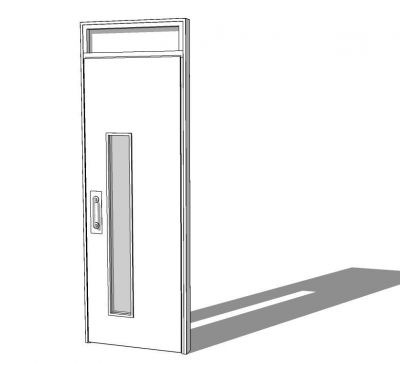Modello di sketch singolo porta esterna