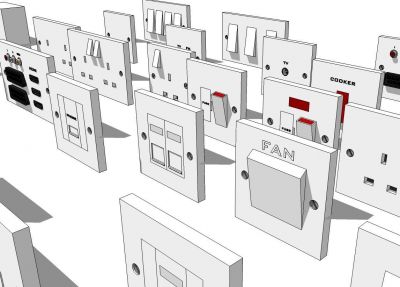 Collection of services sketchup model 