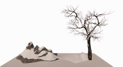 Snow tree decoration sketchup model