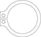 10.5mm Dia Circular Side Lock Nut dwg Drawing