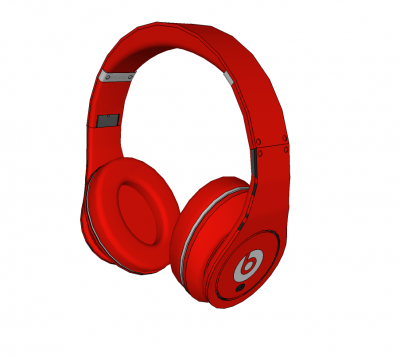 Beats Studio Wireless Over-Ear Kopfhörer Sketchup-Modell
