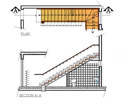 Staircase Detail 2d dwg 